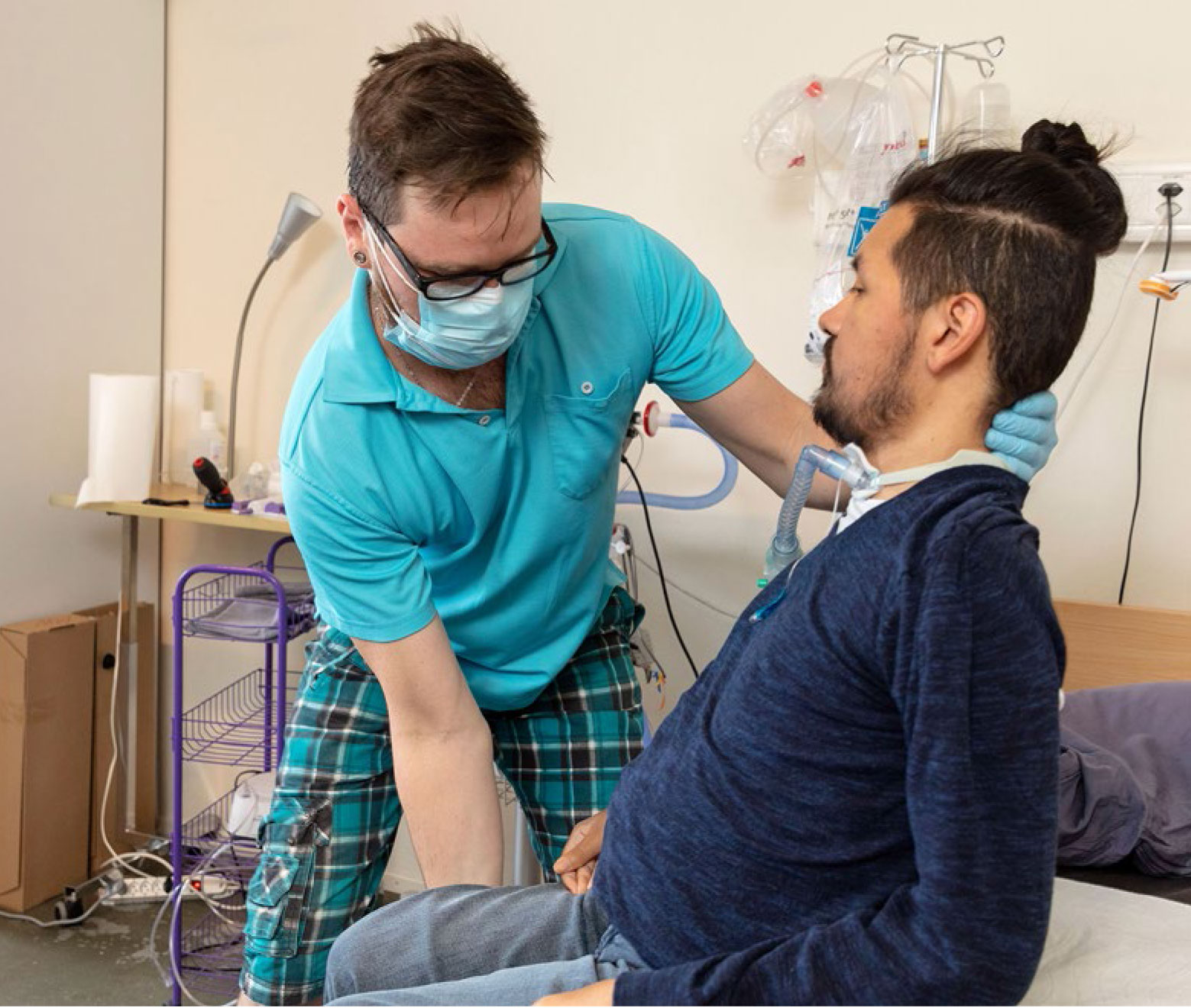 Artikel über die Pflege von Menschen mit Muskeldystrophie Duchenne.